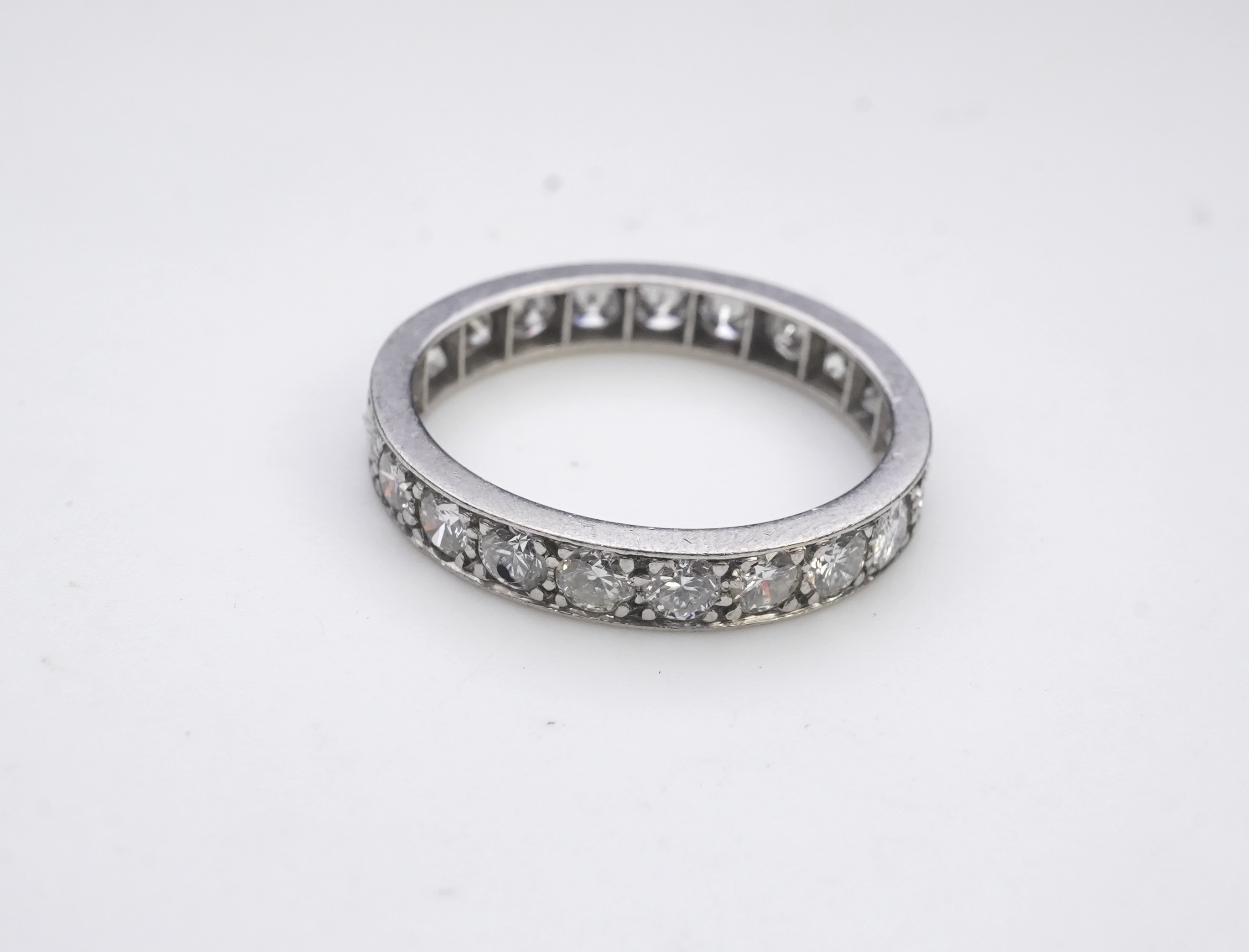 A diamond eternity ring